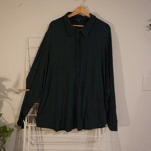Universal Standard Jersey Long-sleeve Forest Green Shirt